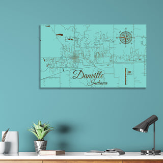 Danville, Indiana Street Map