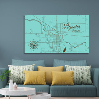 Ligonier, Indiana Street Map