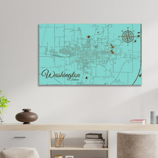 Washington, Indiana Street Map