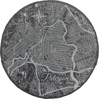 Paterson, New Jersey Round Slate Coaster