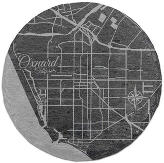Oxnard, California Round Slate Coaster