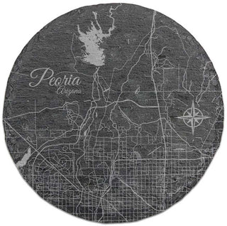 Peoria, Arizona Round Slate Coaster
