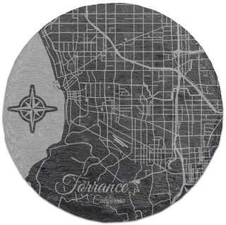 Torrance, California Round Slate Coaster