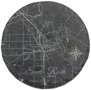 Santa Rosa, California Round Slate Coaster