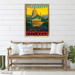 Washington Pennsylvania Railroad Vintage Travel Poster