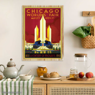 Chicago Worlds Fair 1933 Travel Poster