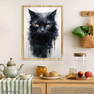 Painted Black Cat