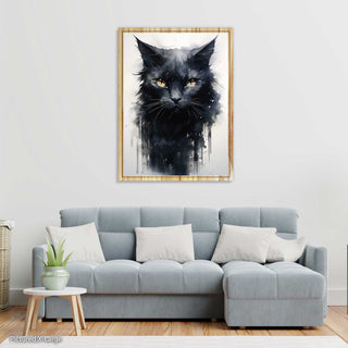 Painted Black Cat