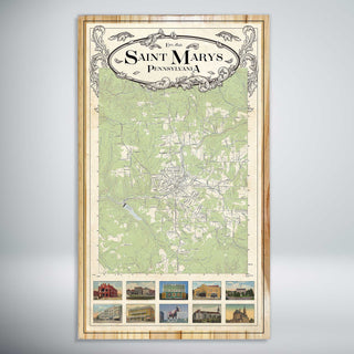 St. Marys, PA Vintage Printed Map