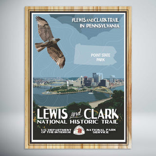 Lewis and Clark National Historic Trail, Pittsburgh, PA Vintage Poster