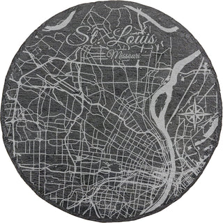 St. Louis, Missouri Round Slate Coaster
