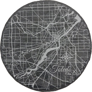 Toledo, OH Round Slate Coaster