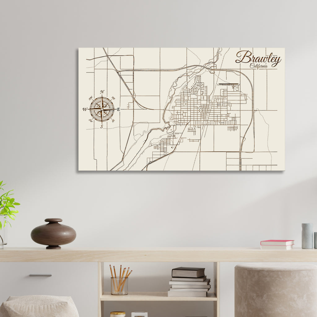 Brawley, California Street Map Fire & Pine