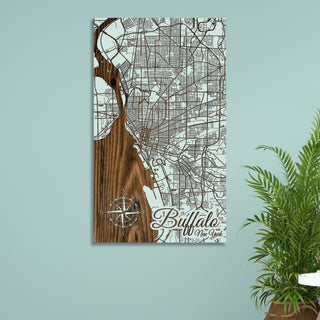 Buffalo, New York Street Map - Fire & Pine