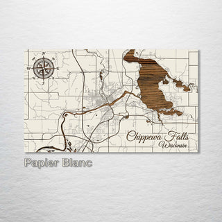Chippewa Falls, Wisconsin Street Map - Fire & Pine