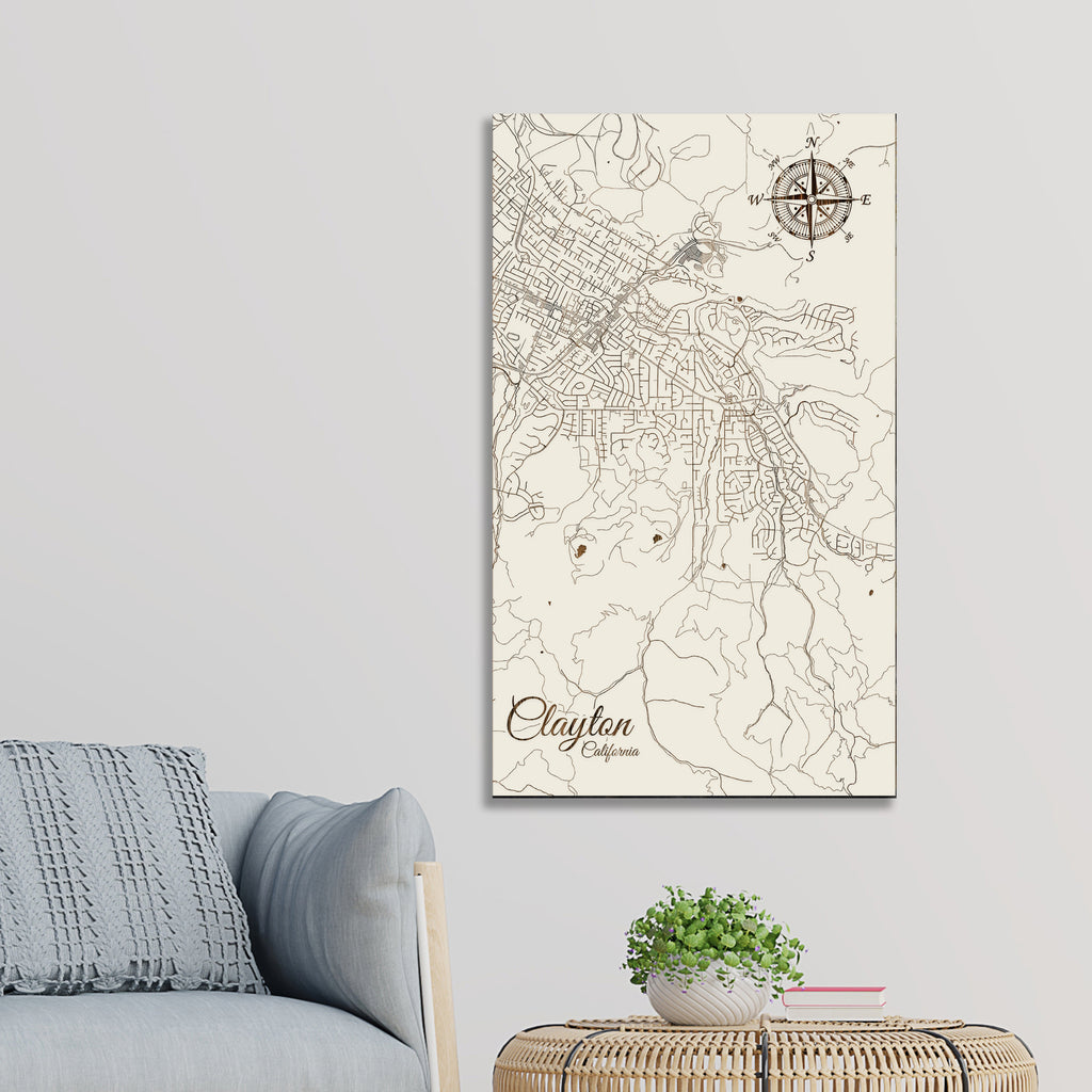 Clayton, California Street Map – Fire & Pine