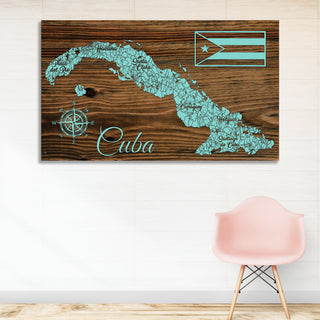 Cuba Whimsical Map - Fire & Pine