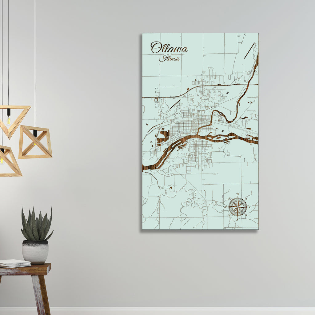 Ottawa, Illinois Street Map Fire & Pine