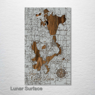 Iowa Great Lakes Map - Fire & Pine