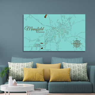 Mansfield, Louisiana Street Map