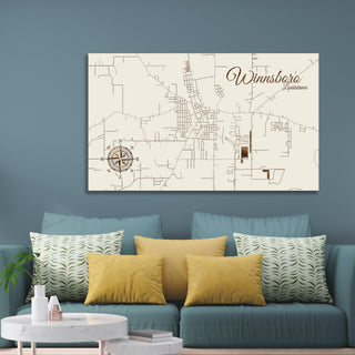 Winnsboro, Louisiana Street Map