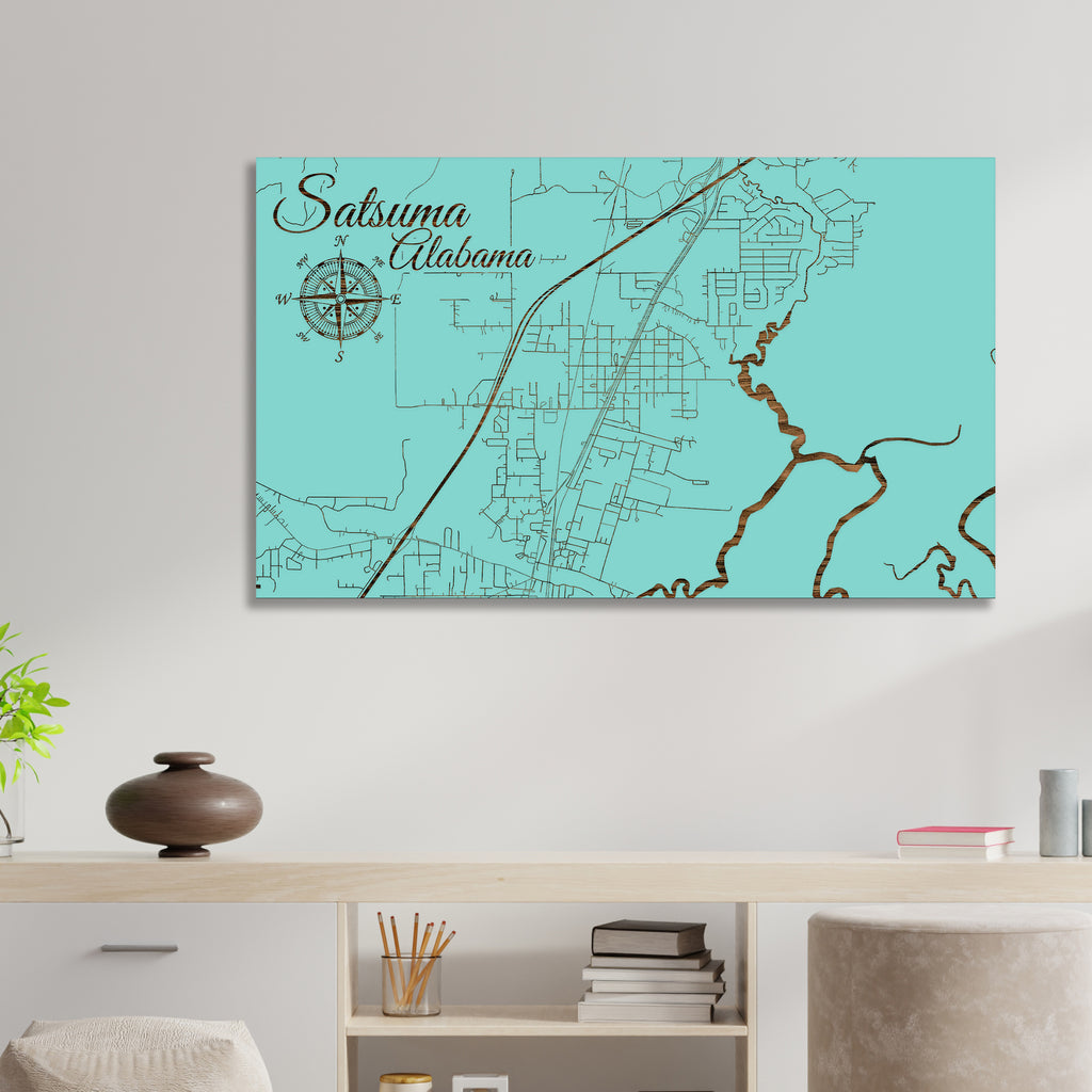 Satsuma, Alabama Street Map Fire & Pine