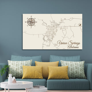 Union Springs, Alabama Street Map
