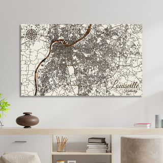 Louisville, Kentucky Street Map - Fire & Pine