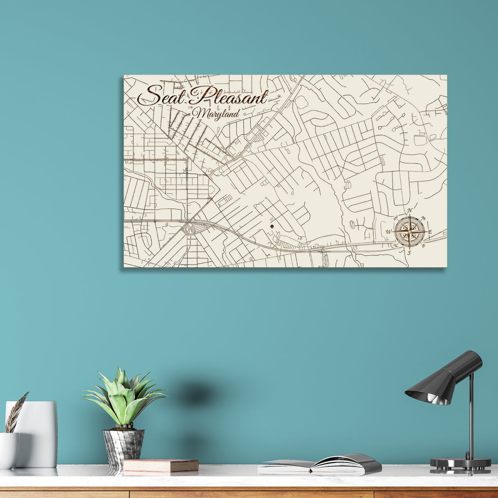 Seat Pleasant, Maryland Street Map Fire & Pine