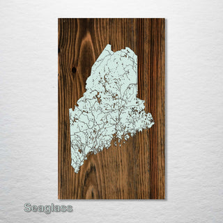 Maine Isolated Map - Fire & Pine