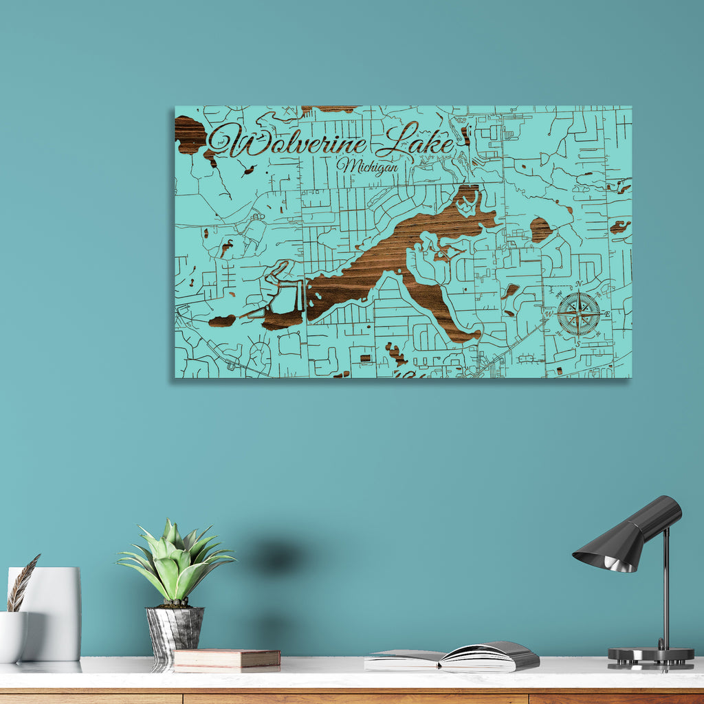 Wolverine Lake, Michigan Street Map Fire & Pine