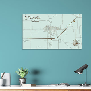 Charleston, Missouri Street Map