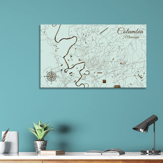 Columbia, Mississippi Street Map
