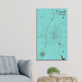 Corinth, Mississippi Street Map