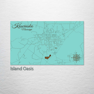 Kosciusko, Mississippi Street Map