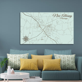 New Albany, Mississippi Street Map