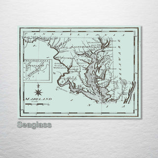 Historic Maryland Map - Fire & Pine