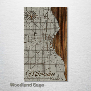Milwaukee, Wisconsin Street Map - Fire & Pine