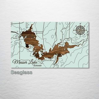 Musser Lake, Wisconsin Map - Fire & Pine