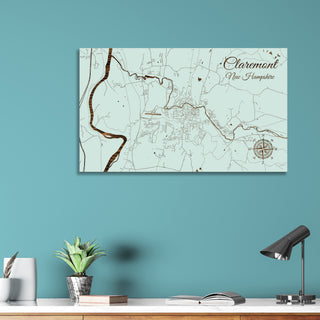 Claremont, New Hampshire Street Map