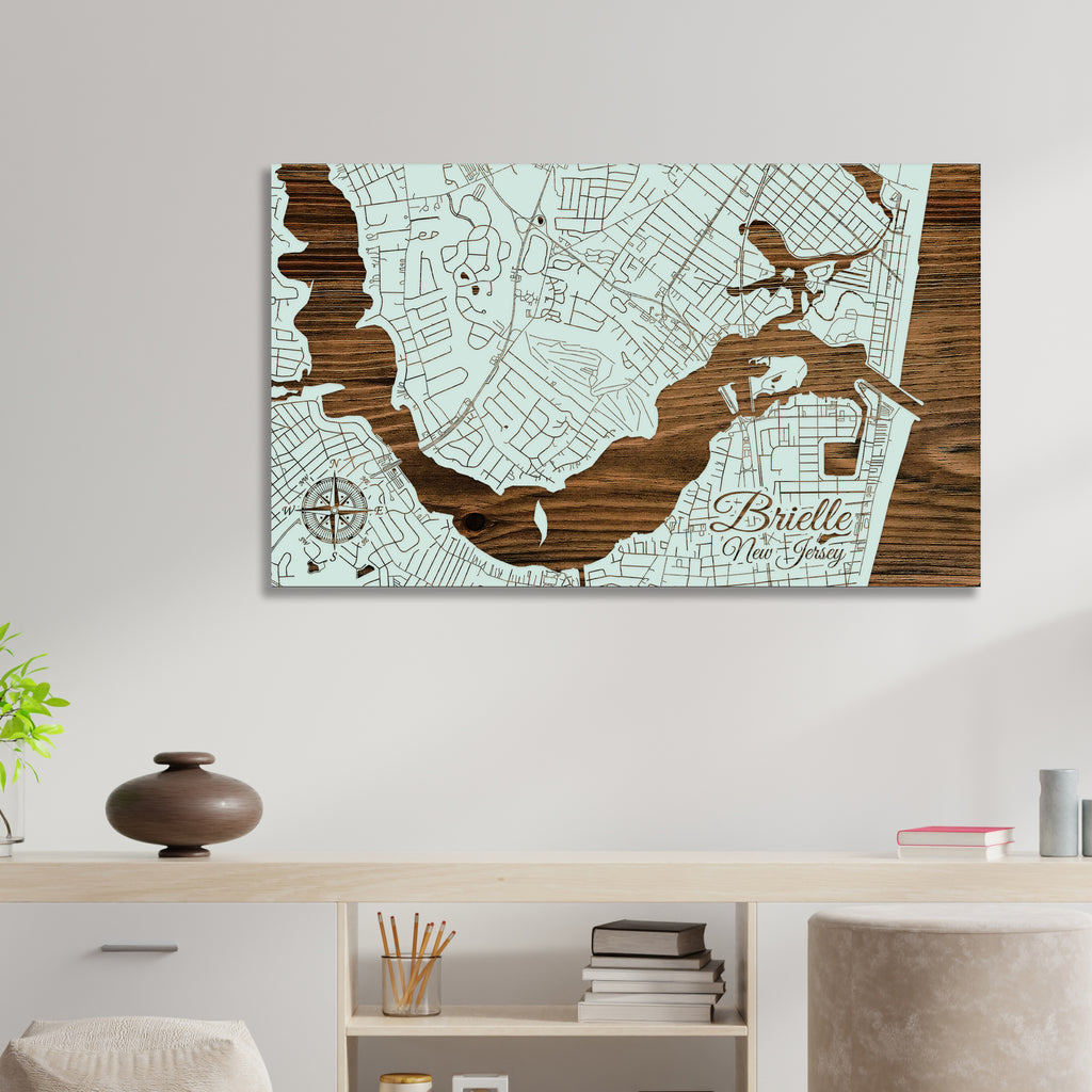 Brielle, New Jersey Street Map Fire & Pine