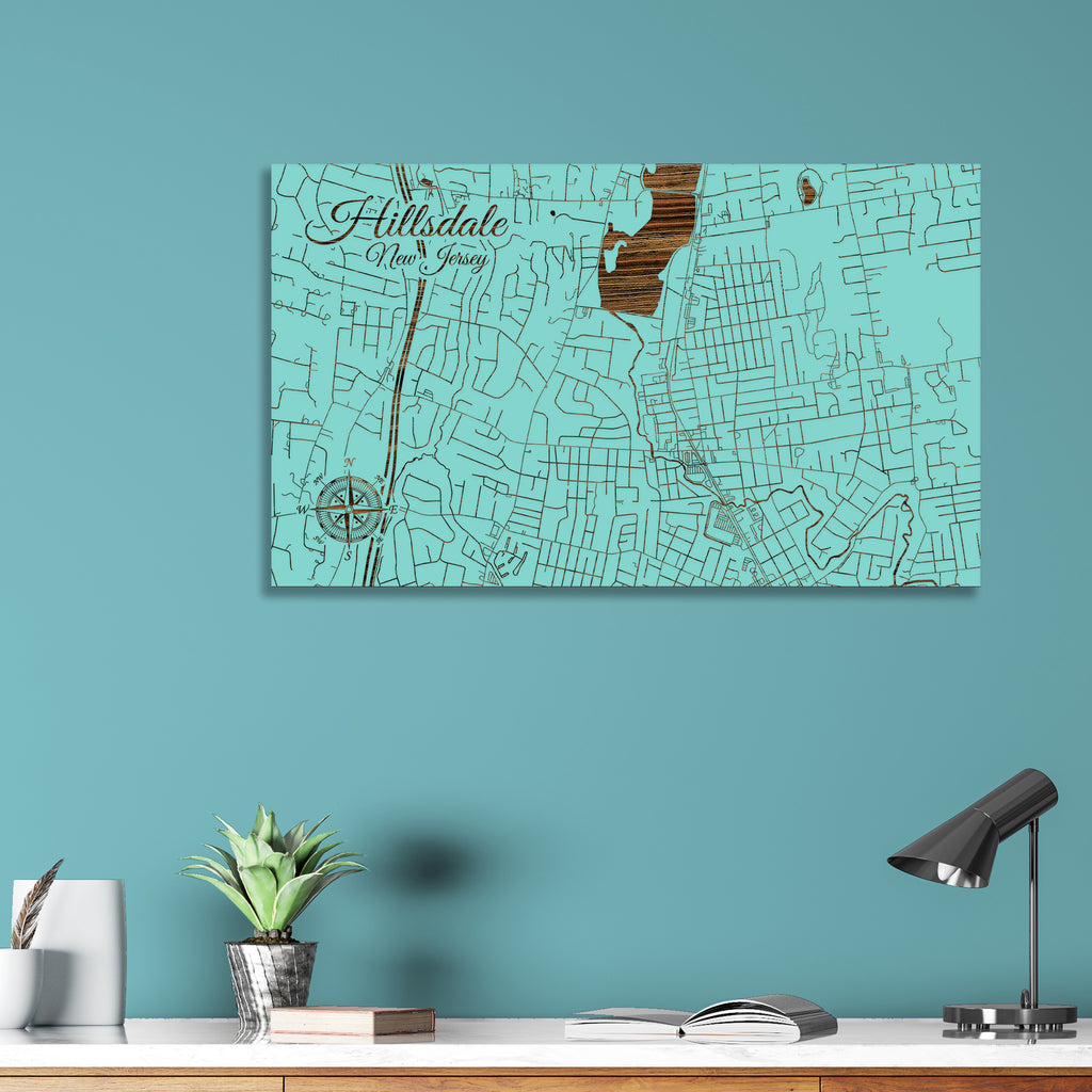 Hillsdale, New Jersey Street Map Fire & Pine