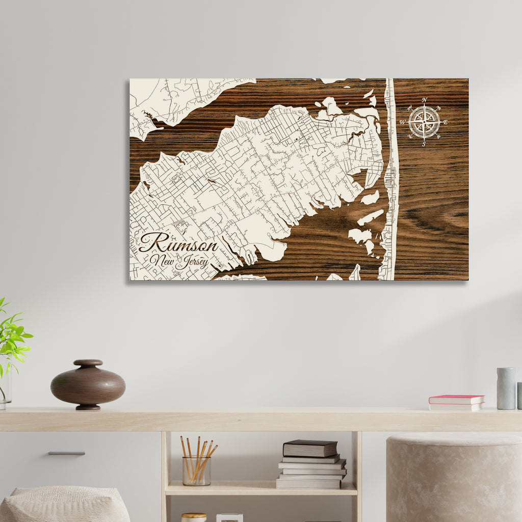 Rumson, New Jersey Street Map Fire & Pine