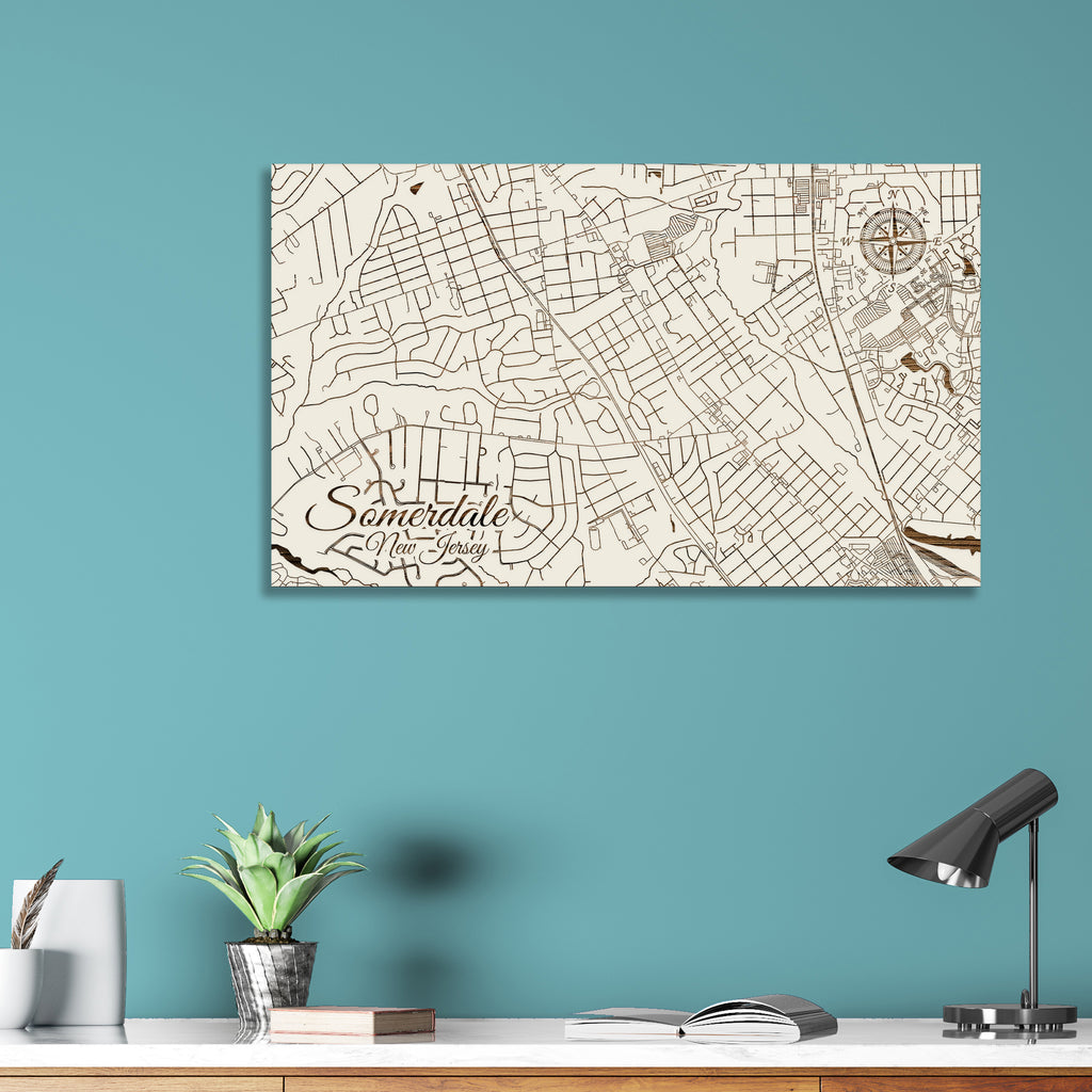 Somerdale, New Jersey Street Map Fire & Pine