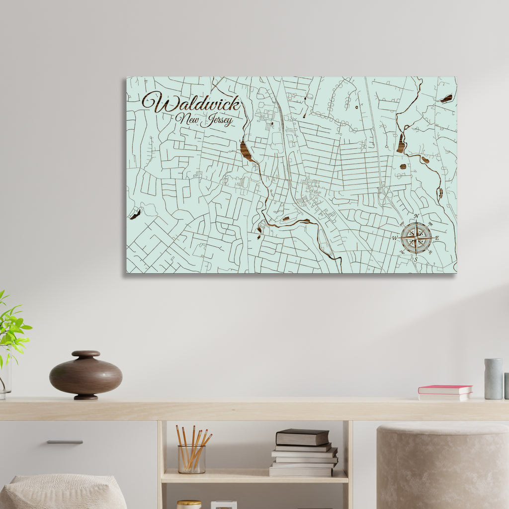 Waldwick, New Jersey Street Map Fire & Pine