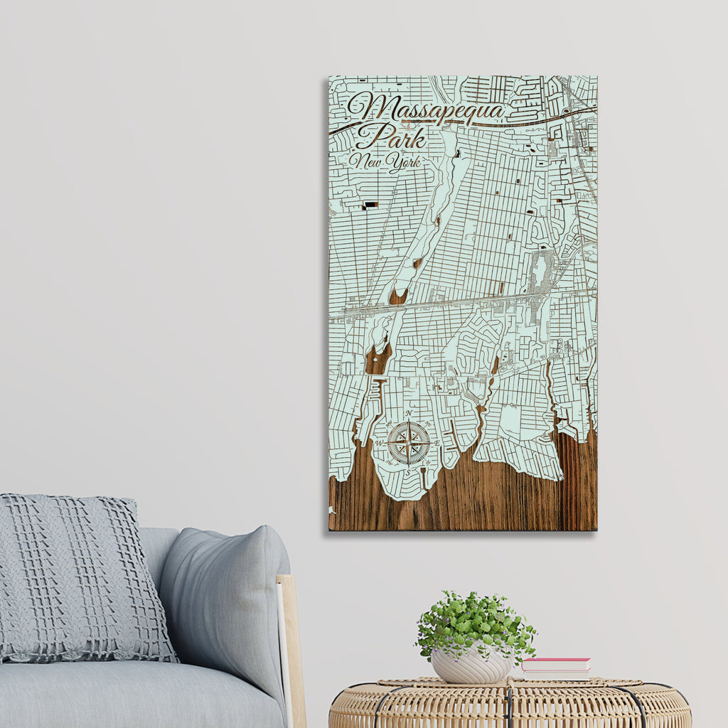 Massapequa Park, New York Street Map Fire & Pine