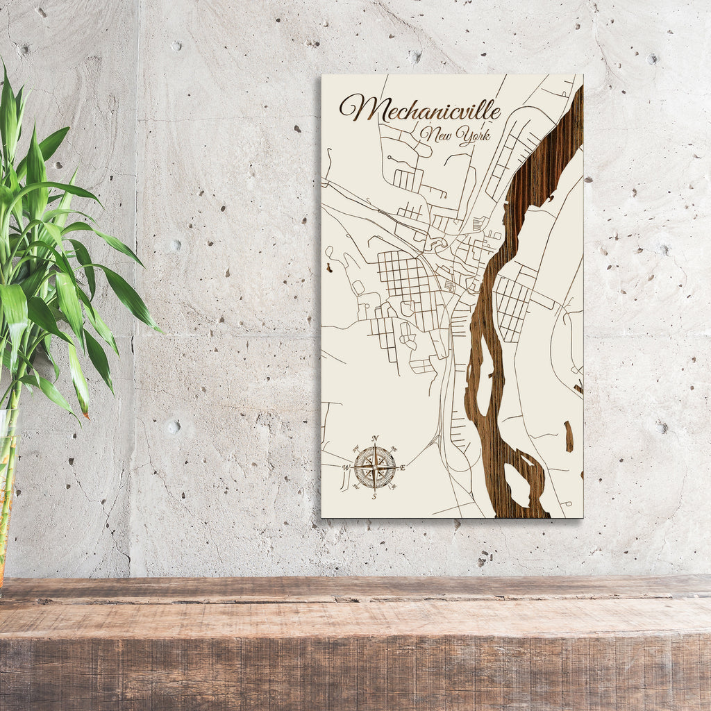 Mechanicville, New York Street Map Fire & Pine