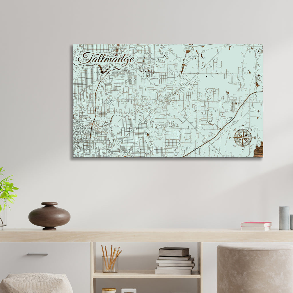 Tallmadge, Ohio Street Map Fire & Pine