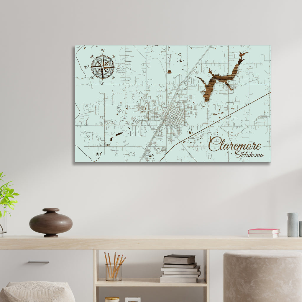 Claremore, Oklahoma Street Map Fire & Pine