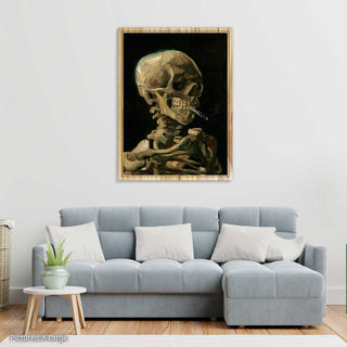 Skull of a Skeleton with Burning Cigarette by Vincent van Gogh